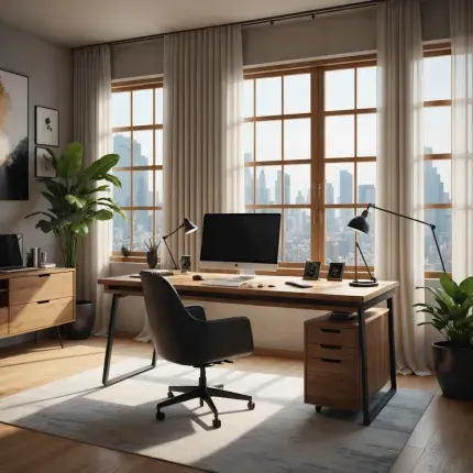 Biroul Meu de Acasă Este Pur Stil: Lucrează Confortabil cu Alegerile Mele de Mobilier!